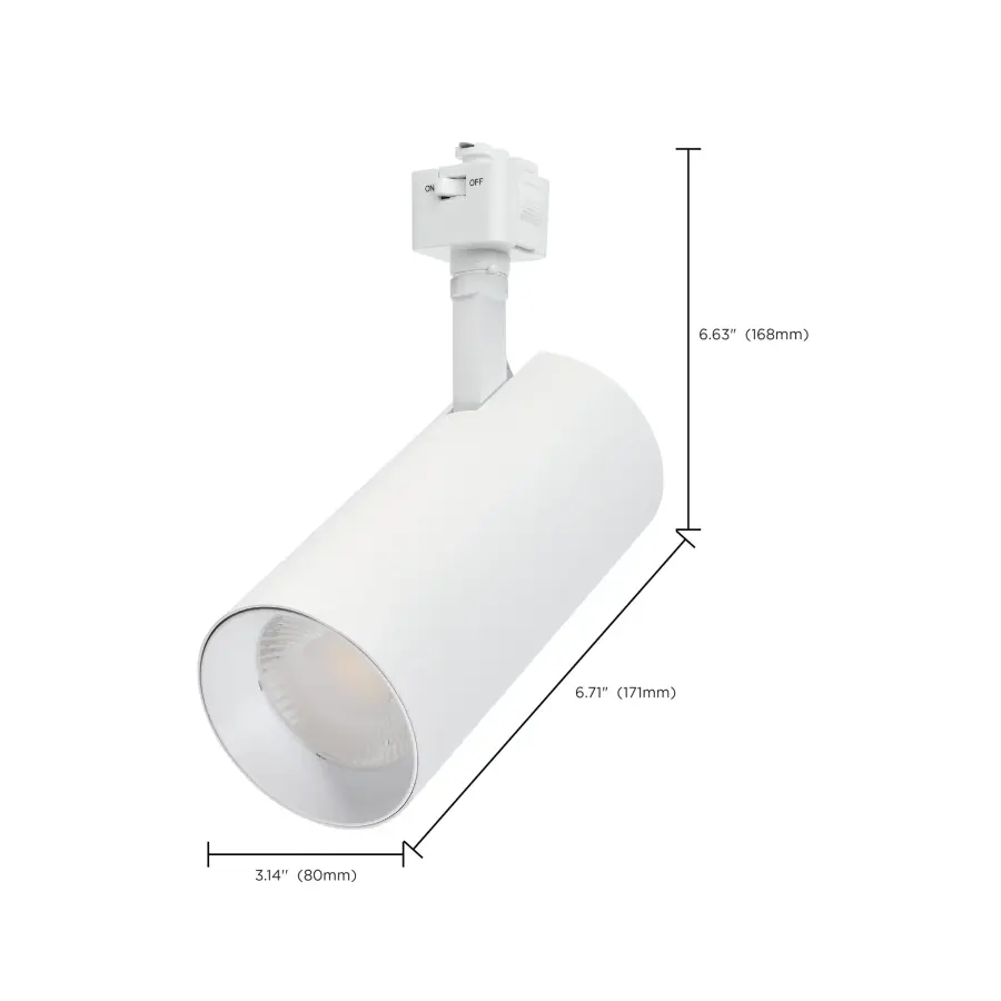 30W LED Track Head - Matte White - Image 5