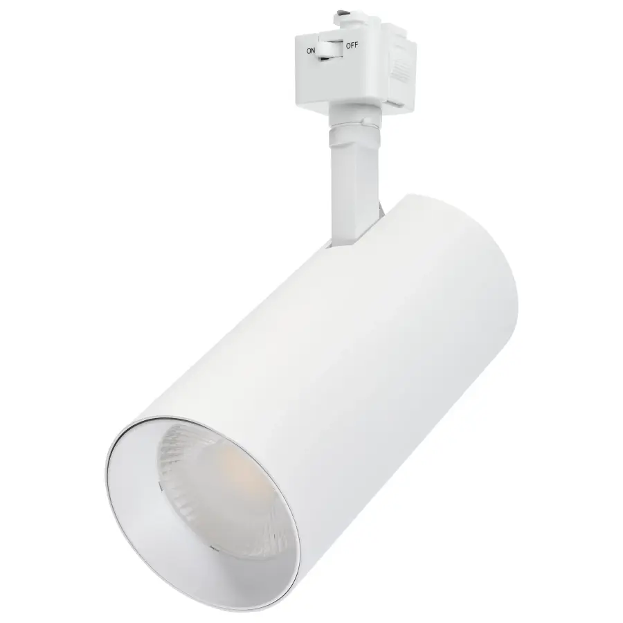 30W LED Track Head - Matte White - Image 1
