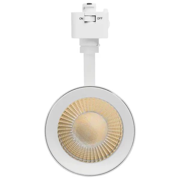 This 30-watt LED track head offers exceptional flexibility with 5 selectable color temperatures and compatibility with both single and 2-circuit J-Style track systems. The 48-degree beam spread provides focused illumination. - alternate view