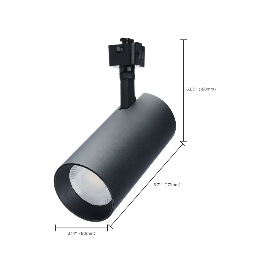 30W LED Track Head - Matte Black - Image 5