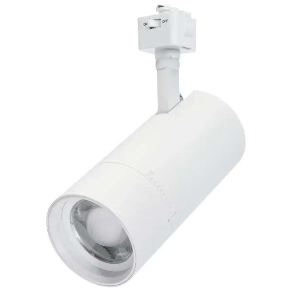 Professional-grade track lighting with adjustable 20-50 degree beam spread and five CCT options. High 90 CRI delivers museum-quality illumination. Compatible with J-Style single and 2-circuit track systems for maximum flexibility.