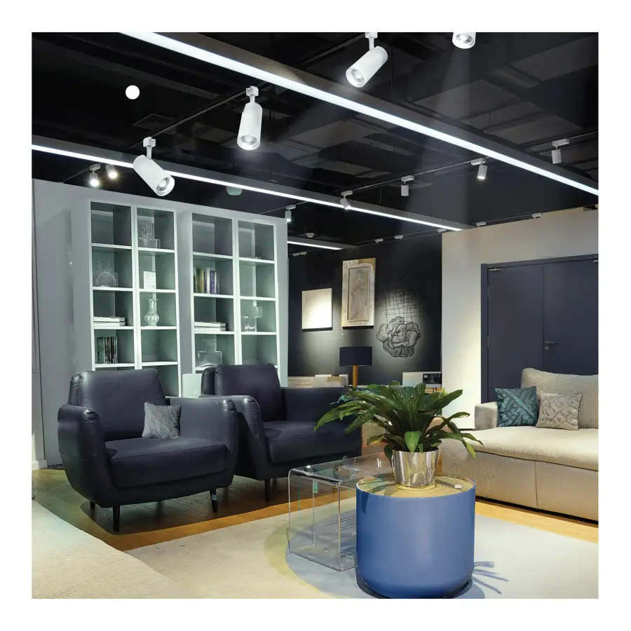 30W LED Track Head - J-Style - Adjustable Beam - Matte White - Image 4
