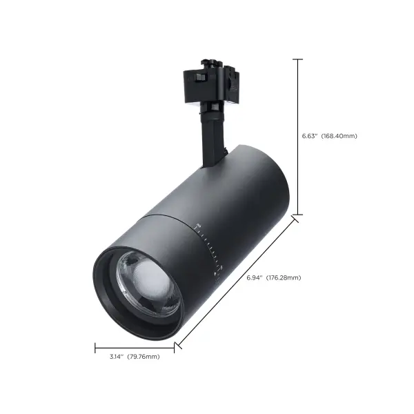 30W LED Track Head - Adjustable Beam - Matte Black - Image 5