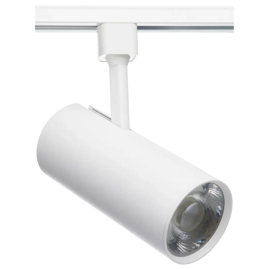 30W LED Commercial Track Head - White Cylinder - Image 1