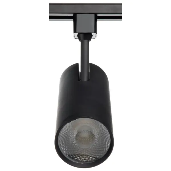 High-performance 30W LED track head delivers 2000 lumens with exceptional 93 CRI for superior color rendering. Shotgun-style cylinder design provides focused 24-degree beam angle ideal for accent lighting in retail, hospitality, and residential applications. - alternate view