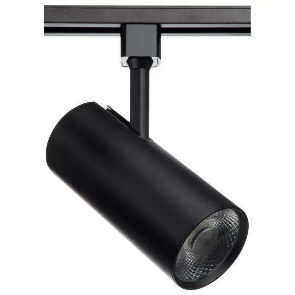 This 30W LED track head delivers exceptional 2000-lumen output with superior 93 CRI for accurate color rendering in retail, hospitality, and commercial settings. The cylindrical design with 36-degree beam angle provides focused illumination.