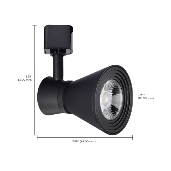12W LED Cinch Track Head - Matte Black - Image 12