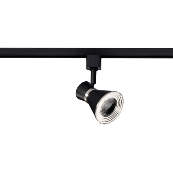 This energy-efficient 12W LED track head delivers 1020 lumens of warm 3000K light with excellent 90 CRI color rendering. The cinch-waist design in two-tone matte black and brushed nickel adds contemporary style while providing flexible, adjustable illumination.