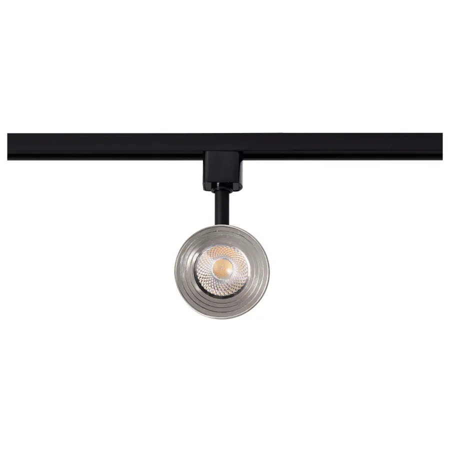 12W LED Cinch Track Head - Matte Black & Brushed Nickel - Image 3