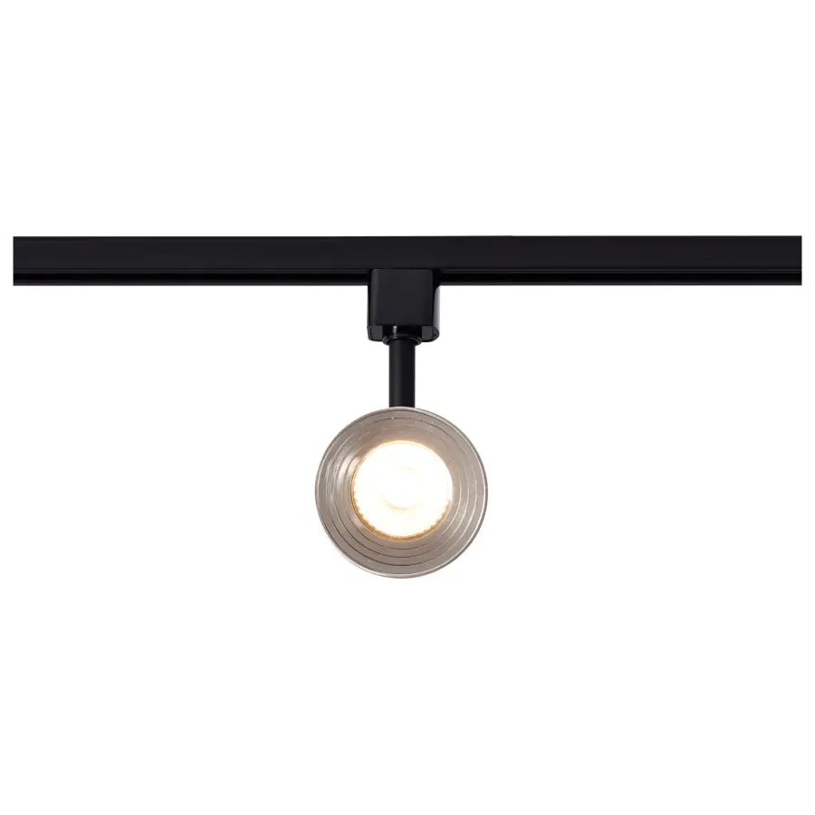 12W LED Cinch Track Head - Matte Black & Brushed Nickel - Image 4