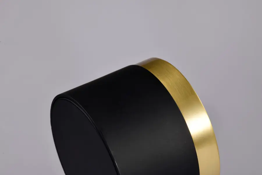 12W LED Round Track Head - Matte Black & Brushed Brass - Image 7