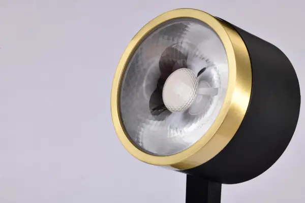12W LED Round Track Head - Matte Black & Brushed Brass - Image 9