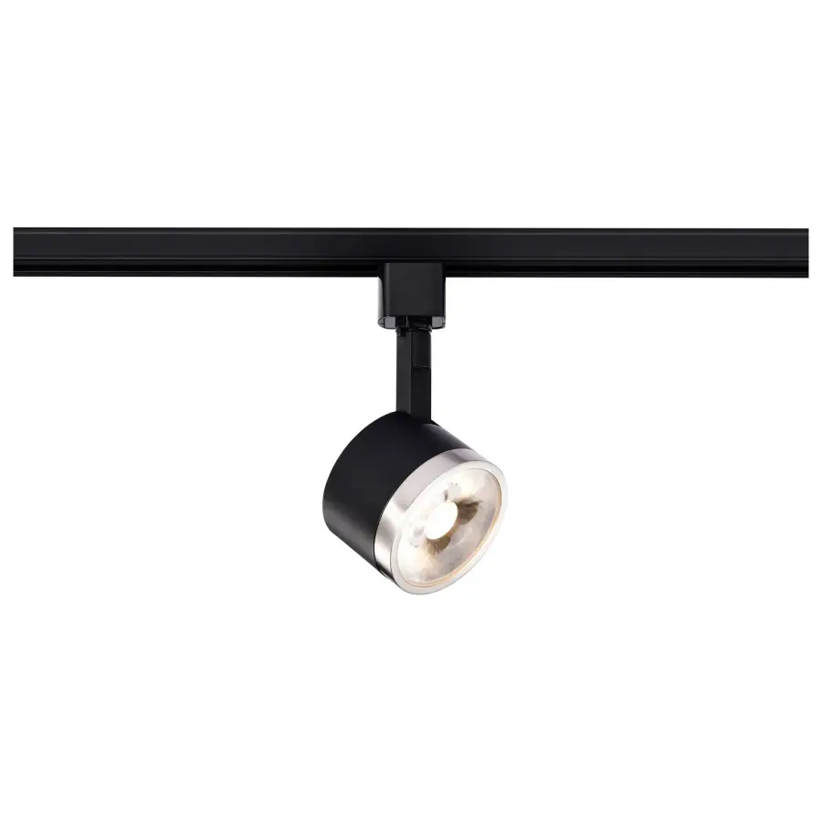 12W LED Round Track Head - Matte Black & Brushed Nickel - Image 2