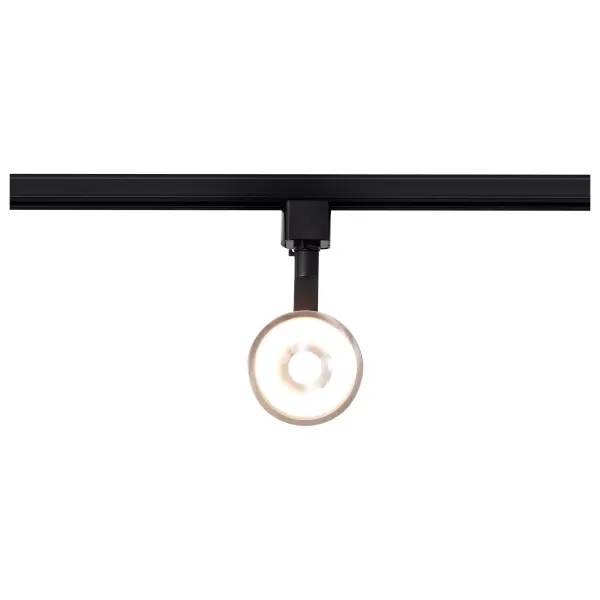 12W LED Round Track Head - Matte Black & Brushed Nickel - Image 4