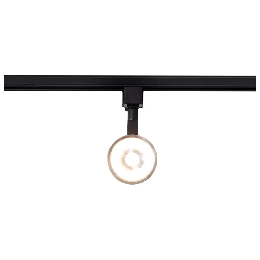 12W LED Round Track Head - Matte Black & Brushed Nickel - Image 4