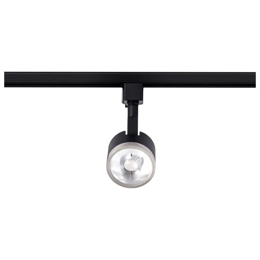 12W LED Round Track Head - Matte Black & Brushed Nickel - Image 5