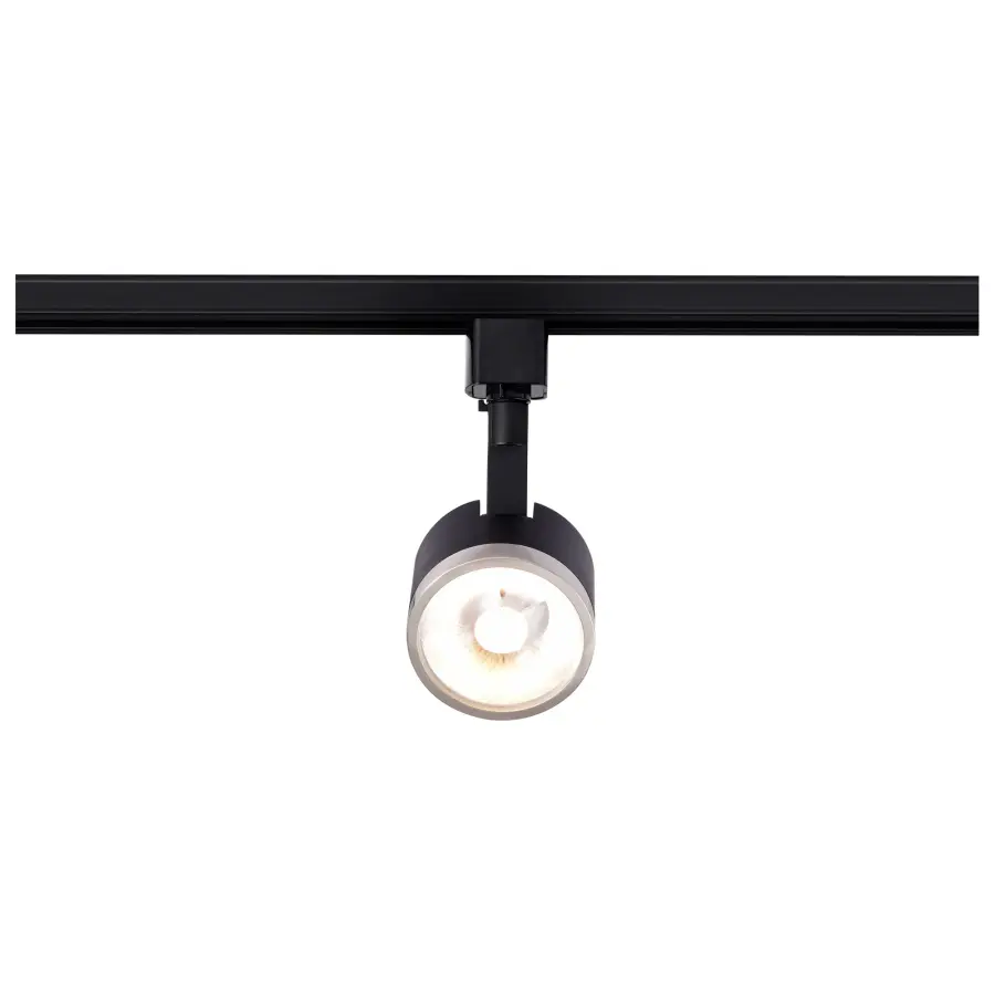 12W LED Round Track Head - Matte Black & Brushed Nickel - Image 6