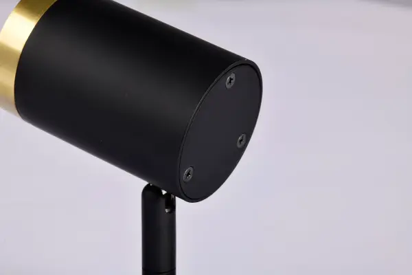 12W LED Cylindrical Track Head - Matte Black & Brushed Brass - Image 11
