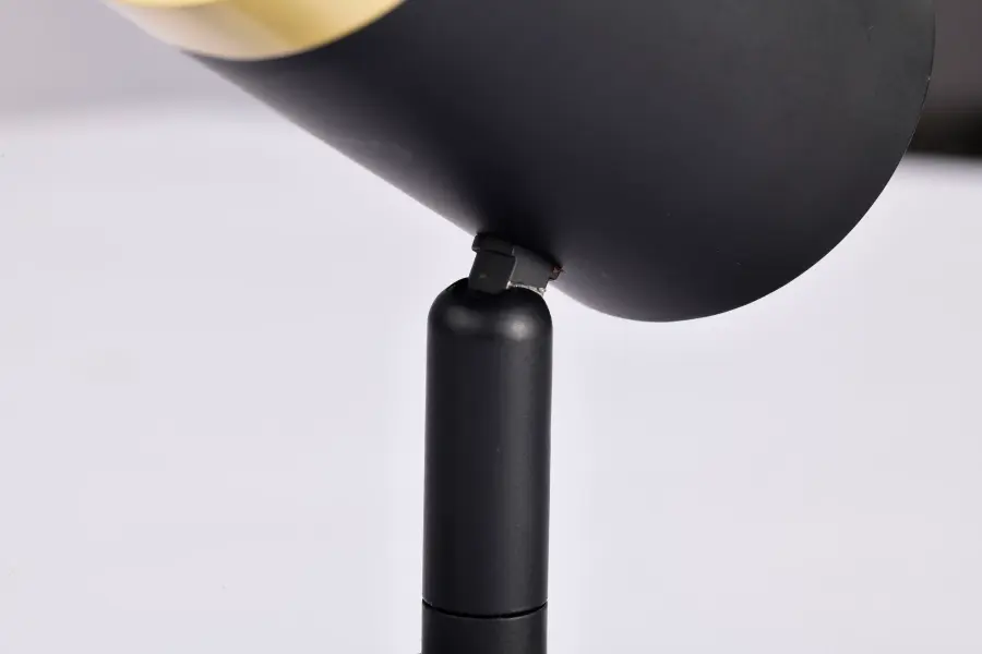 12W LED Cylindrical Track Head - Matte Black & Brushed Brass - Image 9