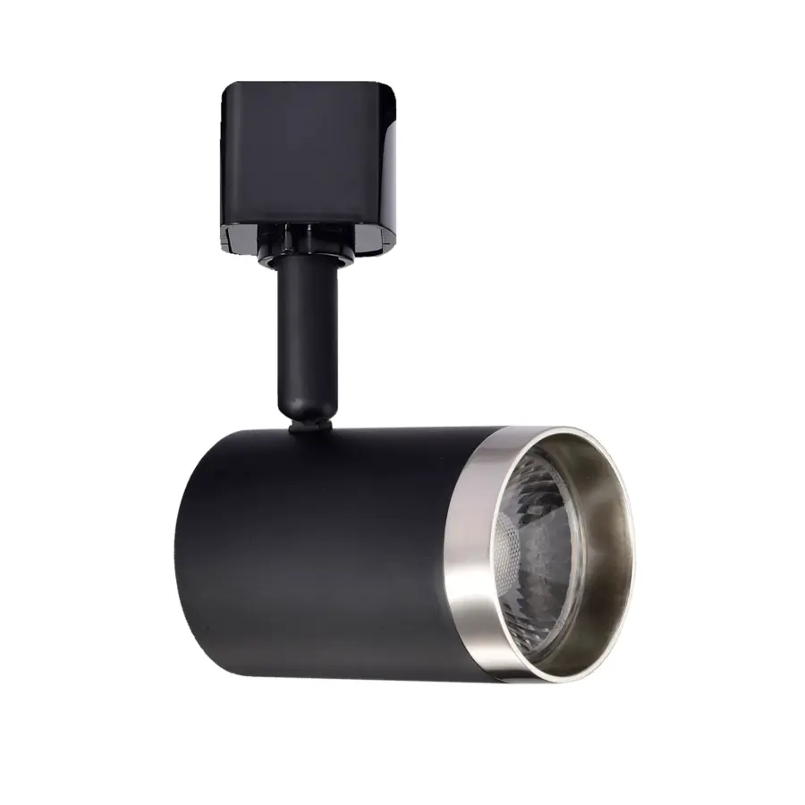 12W LED Cylindrical Track Head - Matte Black & Brushed Nickel - Image 12
