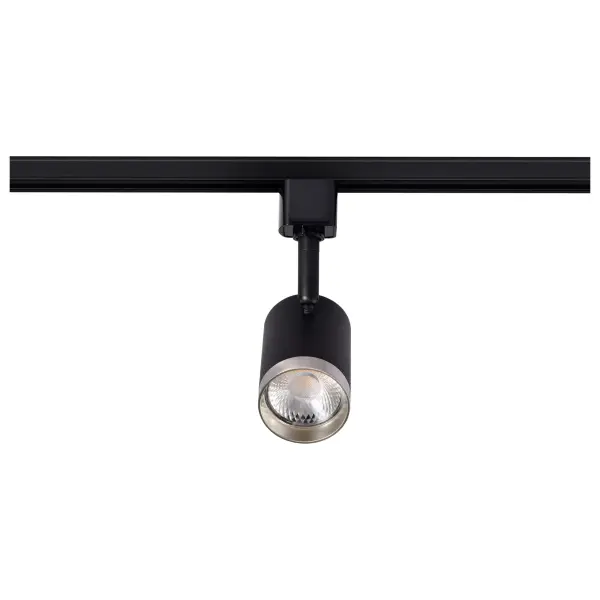 12W LED Cylindrical Track Head - Matte Black & Brushed Nickel - Image 5