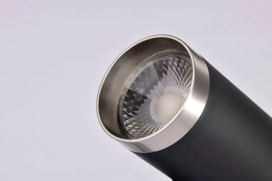 12W LED Cylindrical Track Head - Matte Black & Brushed Nickel - Image 8