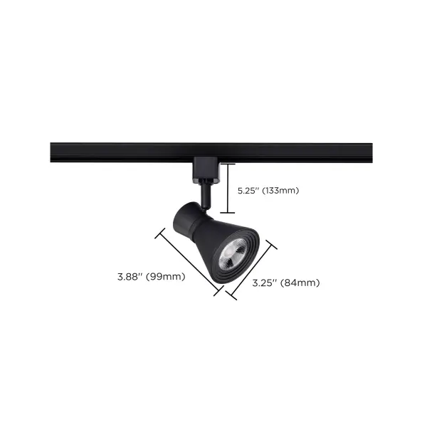 12W LED Cinch Track Head - Matte Black - Image 13