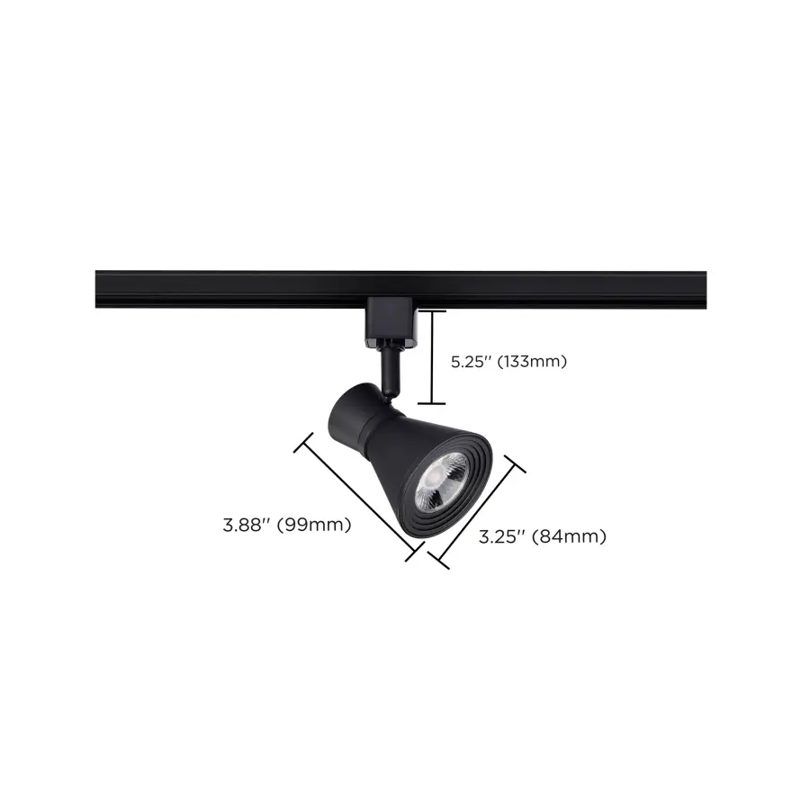 12W LED Cinch Track Head - Matte Black - Image 13