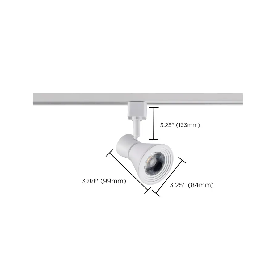 12W LED Cinch Track Head - 3000K Matte White - Image 12
