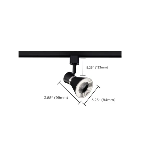 12W LED Cinch Track Head - Matte Black & Brushed Nickel - Image 12