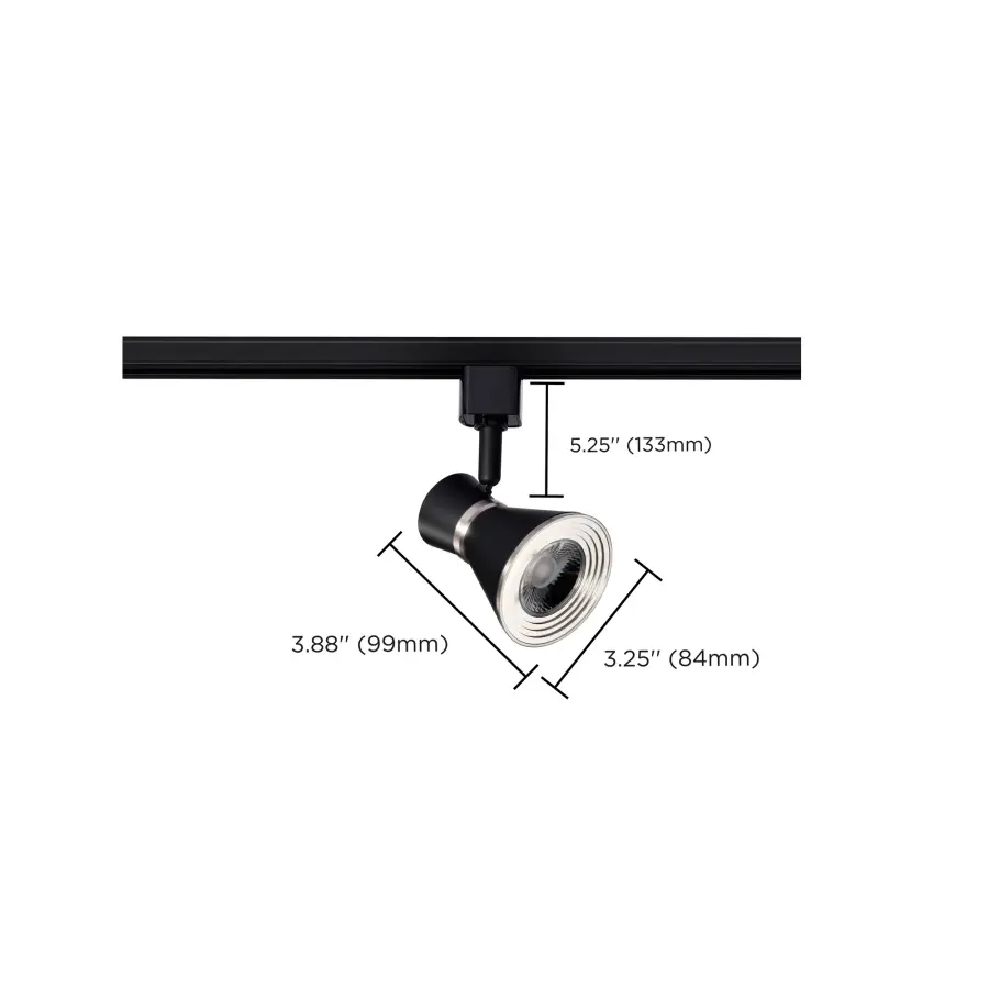 12W LED Cinch Track Head - Matte Black & Brushed Nickel - Image 12