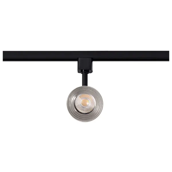 12W LED Cinch Track Head - Matte Black & Brushed Nickel - Image 3