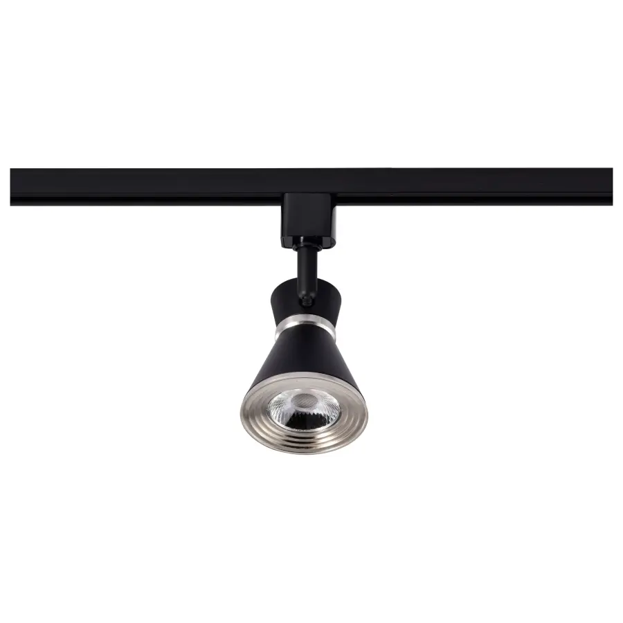 12W LED Cinch Track Head - Matte Black & Brushed Nickel - Image 5