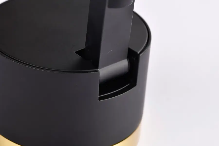 12W LED Round Track Head in Matte Black & Brushed Brass - Image 8