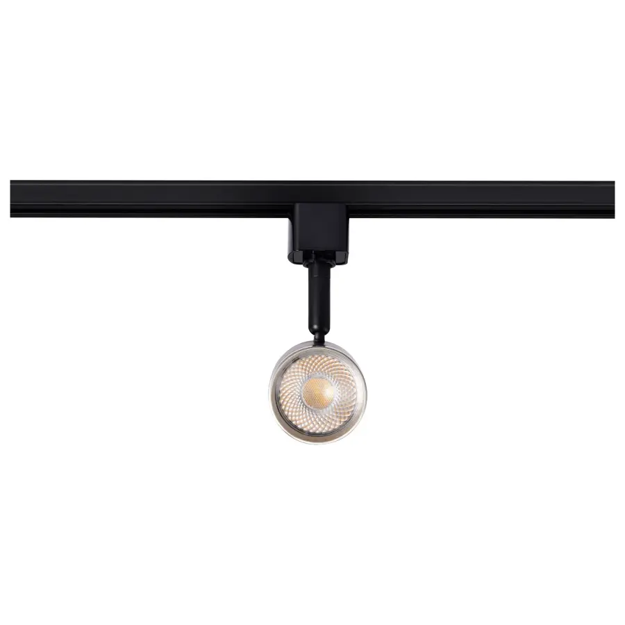 12W LED Cylindrical Track Head - Matte Black & Brushed Nickel - Image 3