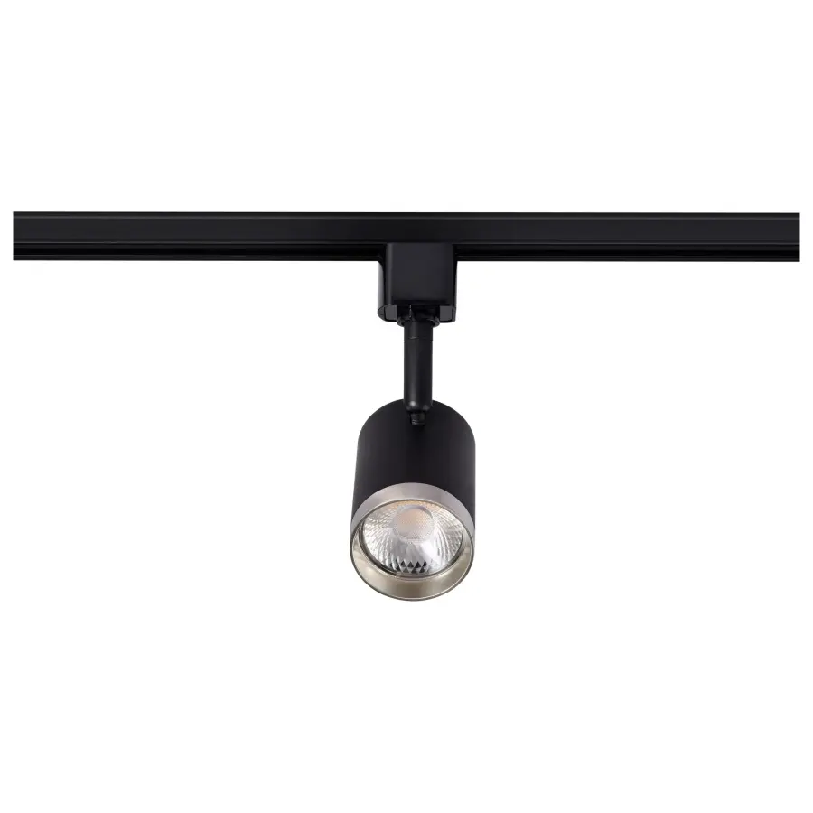 12W LED Cylindrical Track Head - Matte Black & Brushed Nickel - Image 5