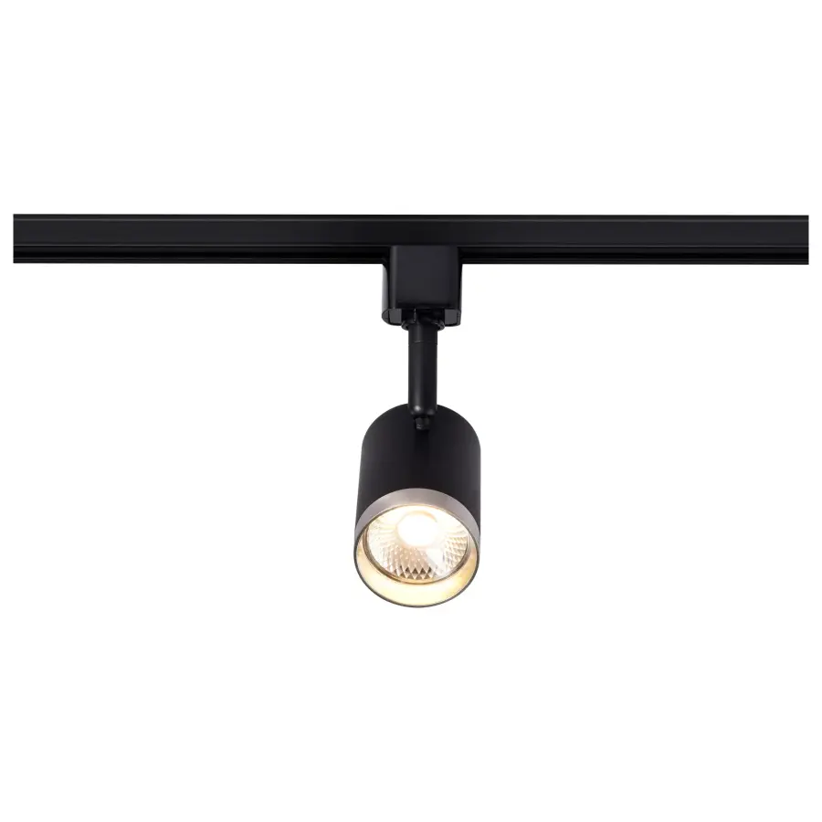 12W LED Cylindrical Track Head - Matte Black & Brushed Nickel - Image 6
