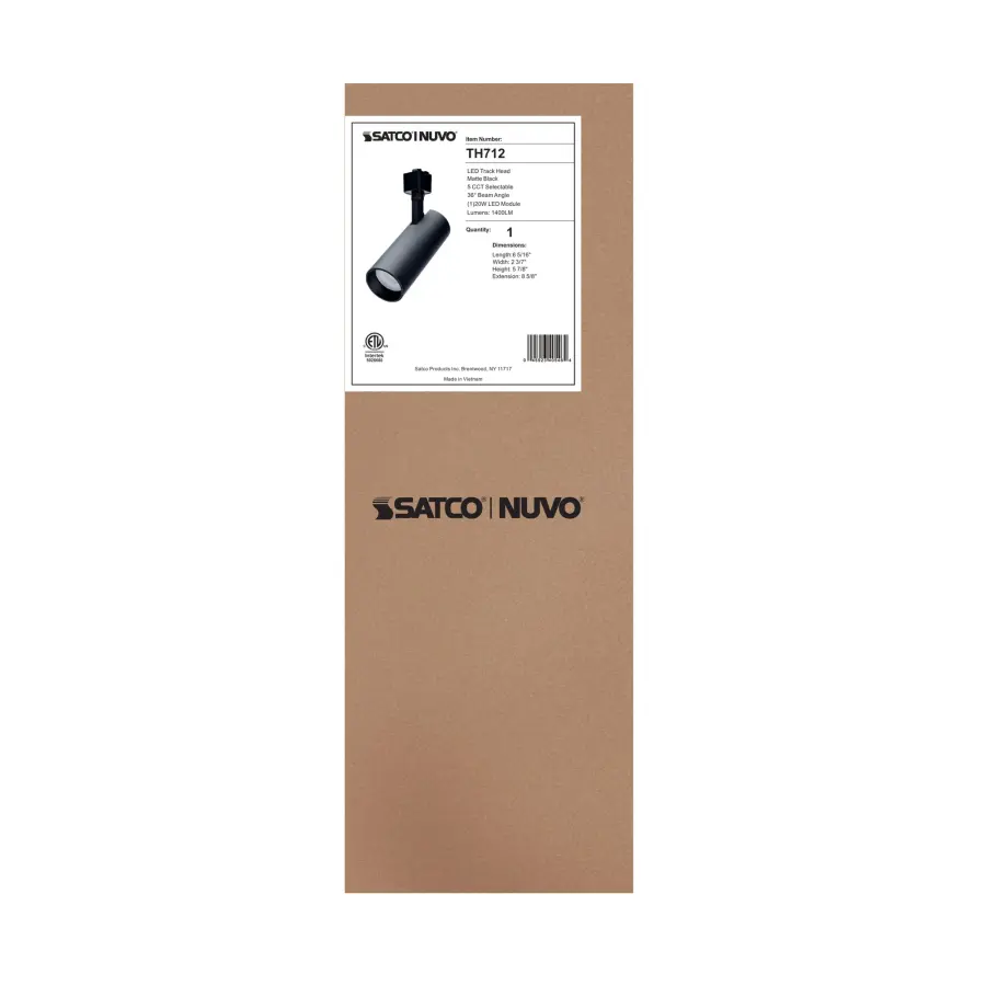20W LED Track Head - Matte Black - Image 5