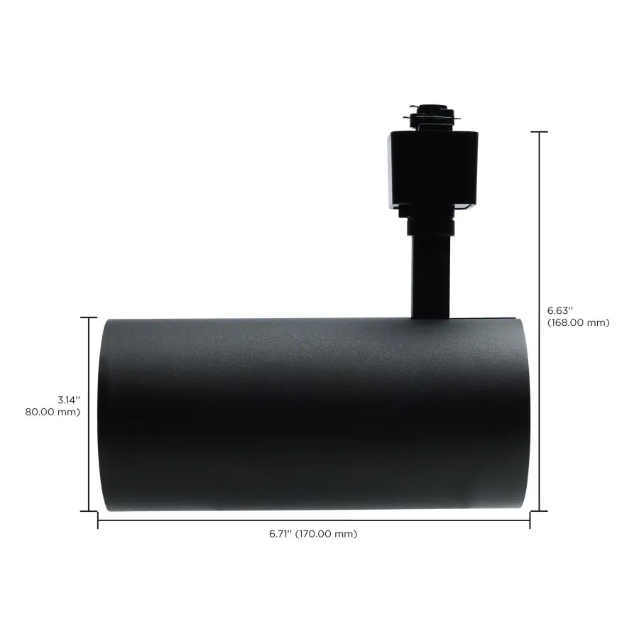 30W LED Track Head - Matte Black - Image 8