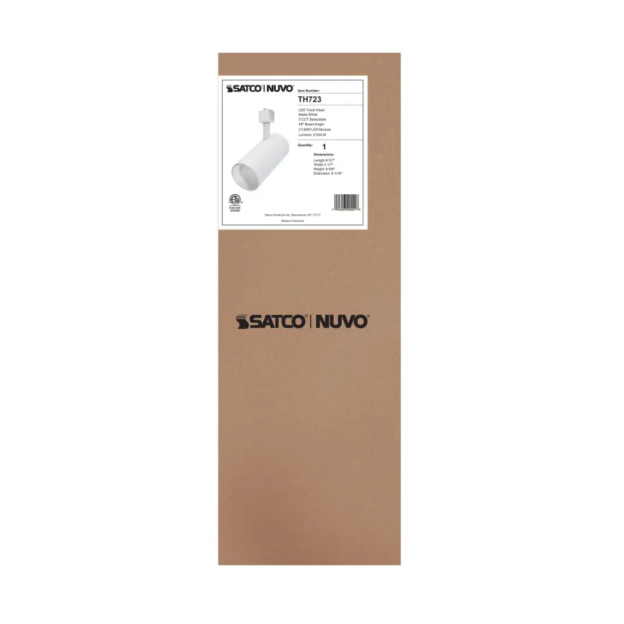 30W LED Track Head - 48° Beam - CCT Selectable - Matte White - Image 6