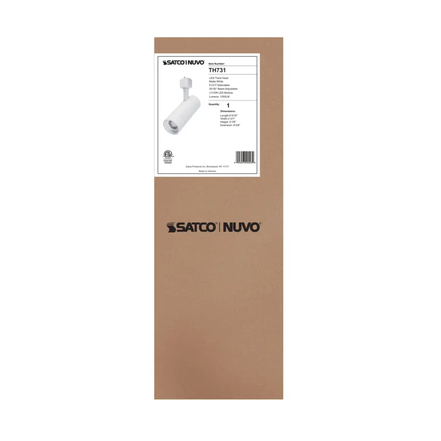 15W LED Adjustable Track Head - Matte White - Image 6