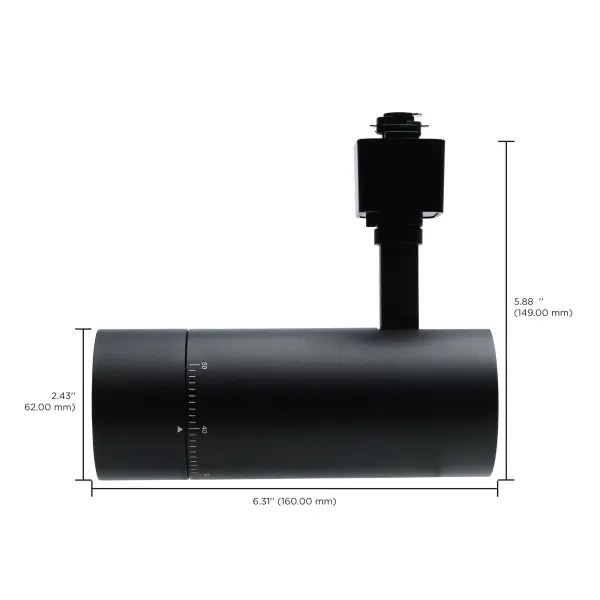 15W LED Adjustable Track Head - Matte Black - Image 8
