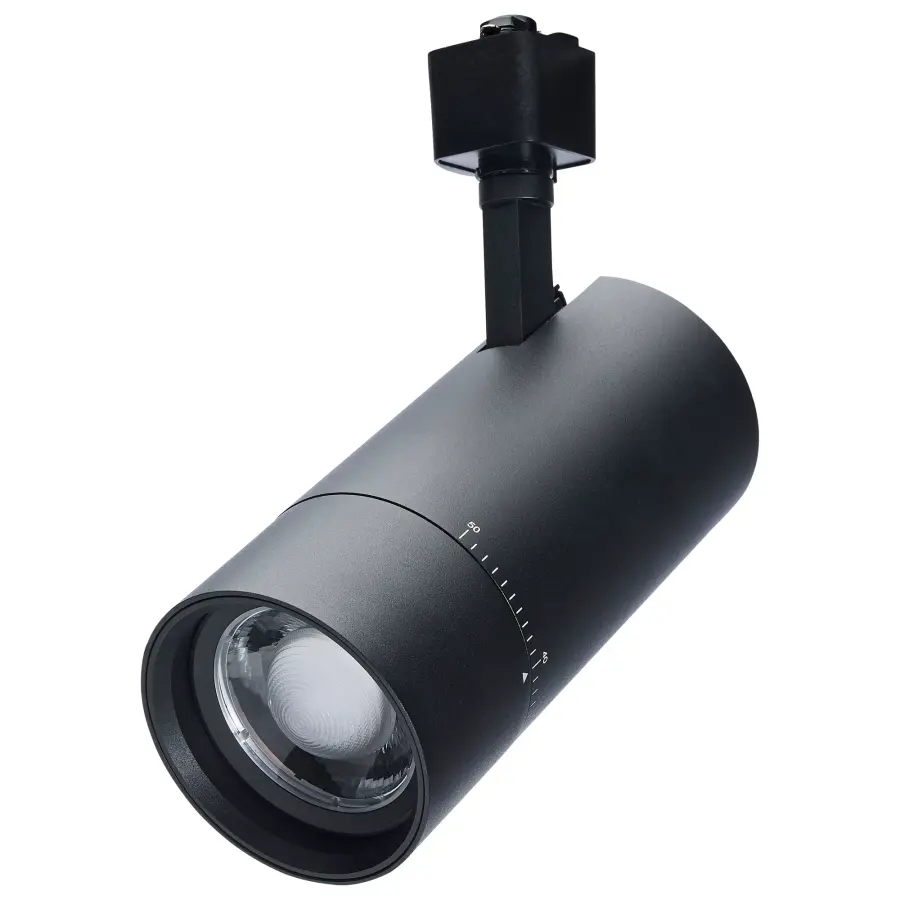 30W LED Adjustable Track Head - Matte Black - Image 1
