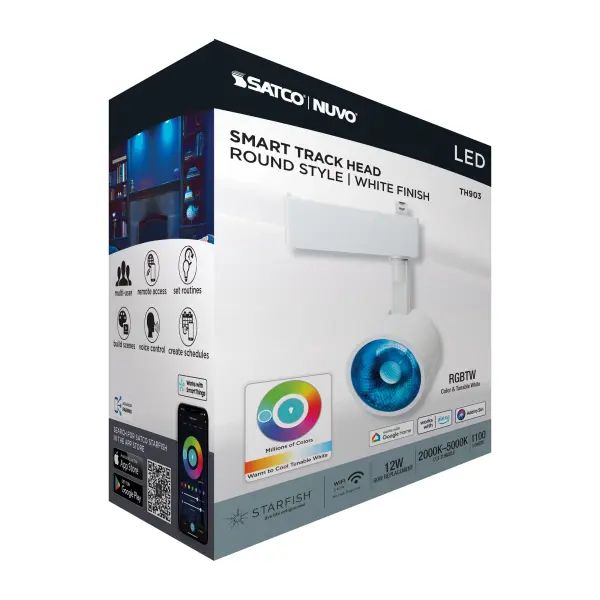 STARFISH Smart LED Track Head - White Round - Image 14