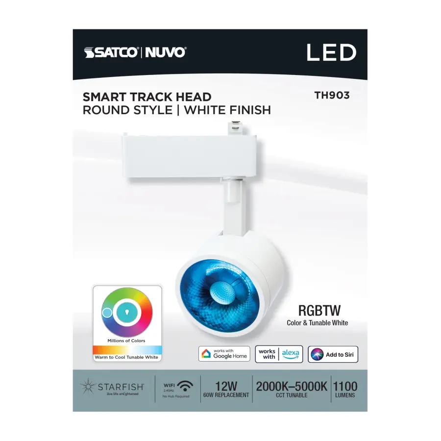 STARFISH Smart LED Track Head - White Round - Image 9