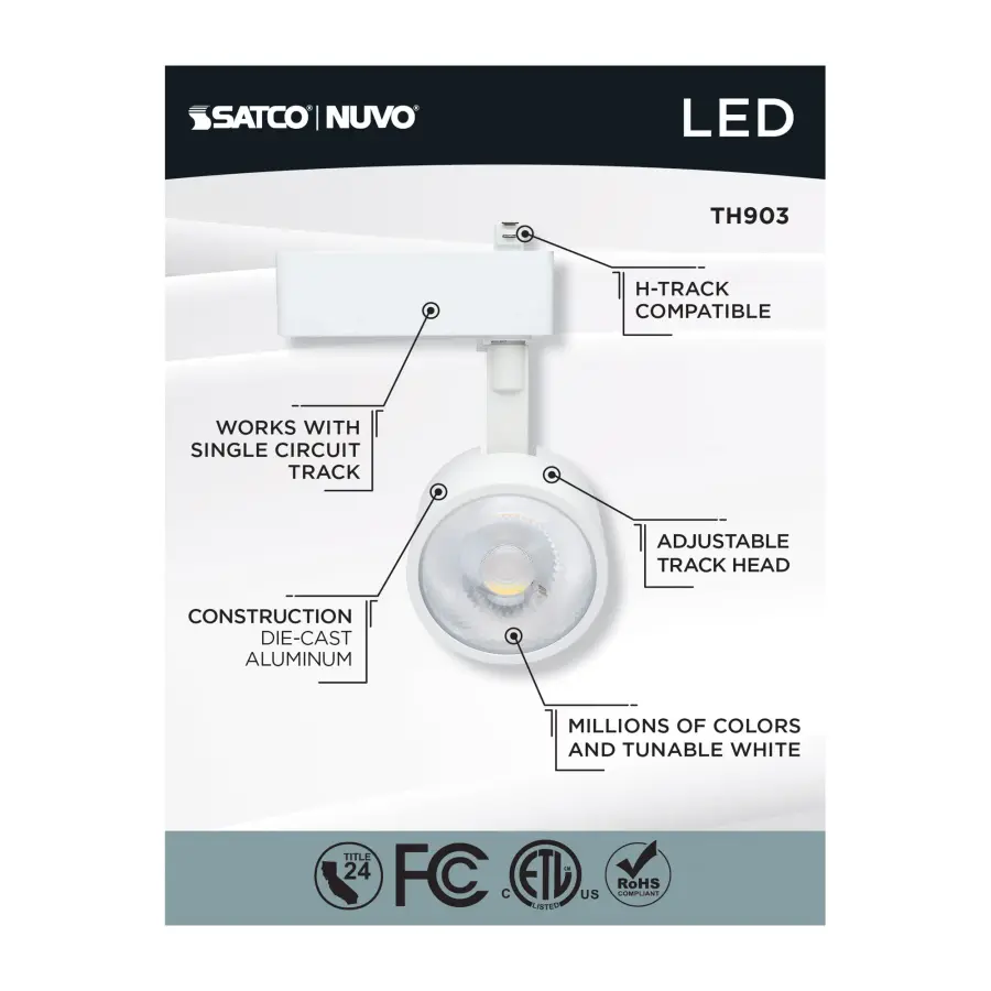 STARFISH Smart LED Track Head - White Round - Image 10