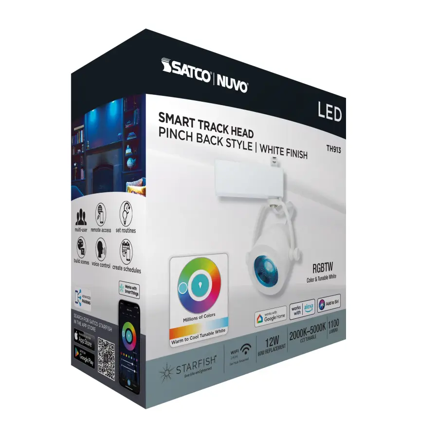 STARFISH Smart LED Track Head - Pinch Back - White - Image 14