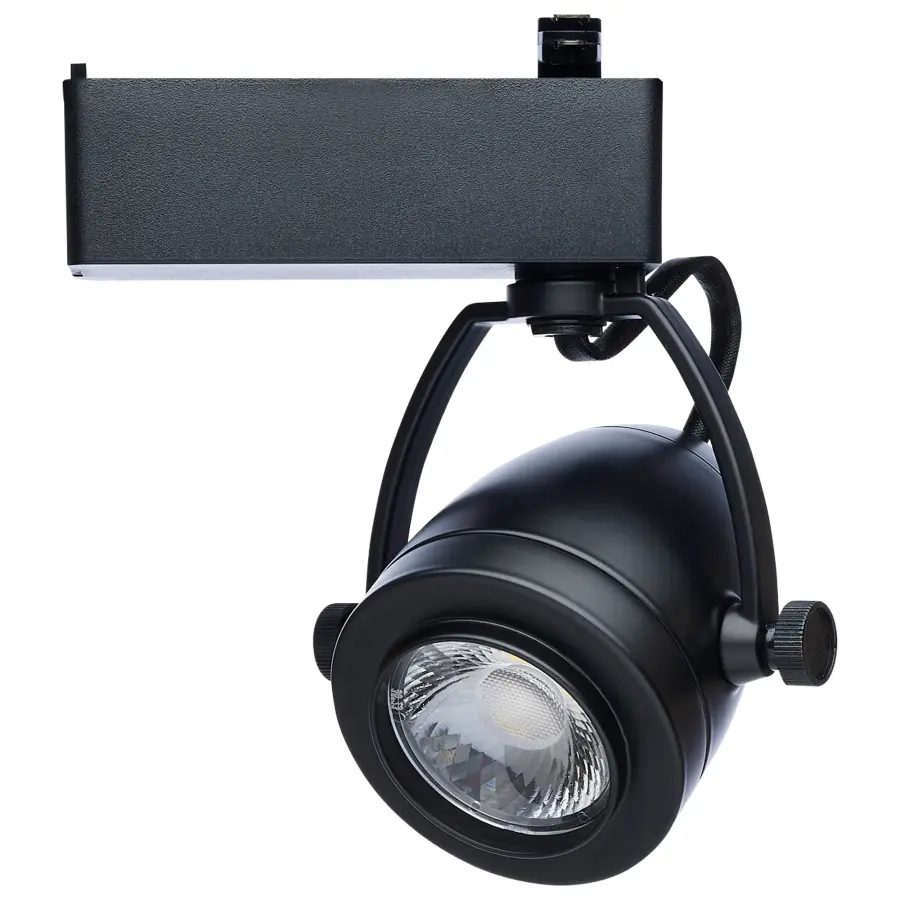 12W LED Smart Track Head with STARFISH - Pinch Back - Black - Image 1