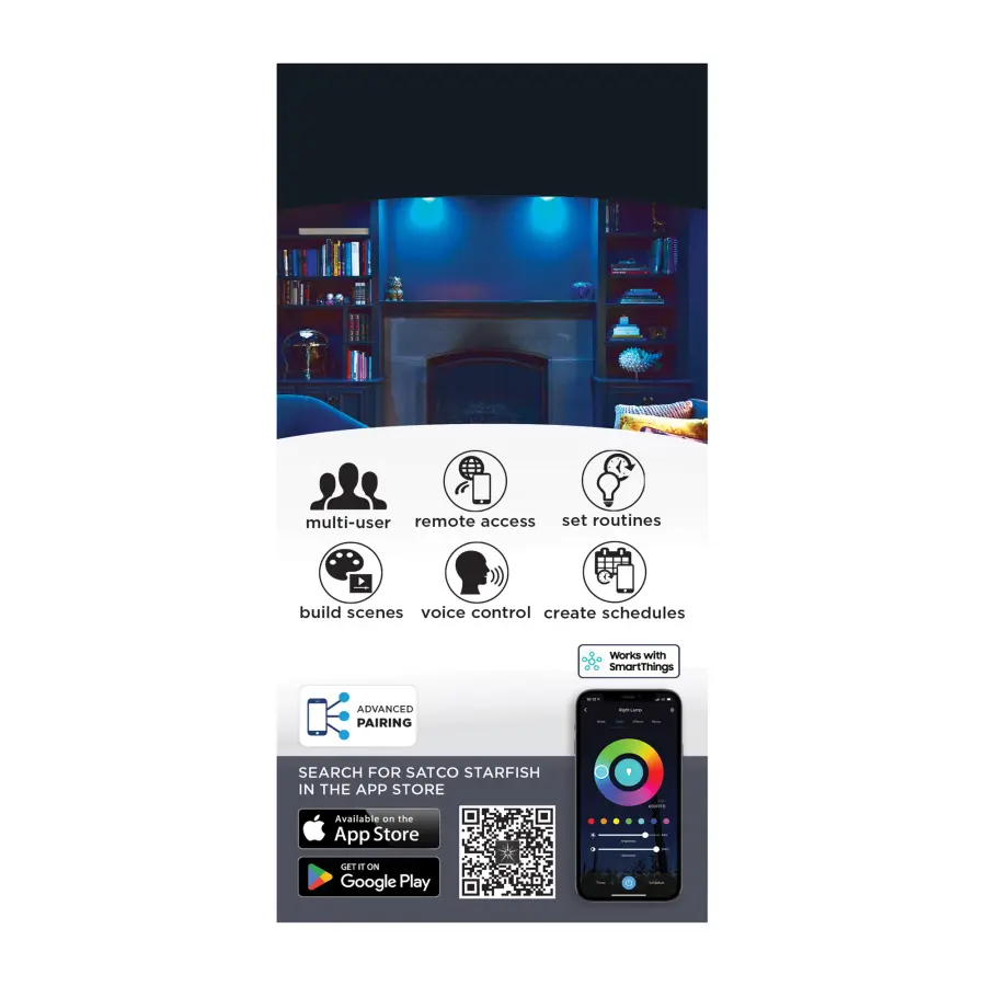 12W LED Smart Track Head with STARFISH - Pinch Back - Black - Image 12