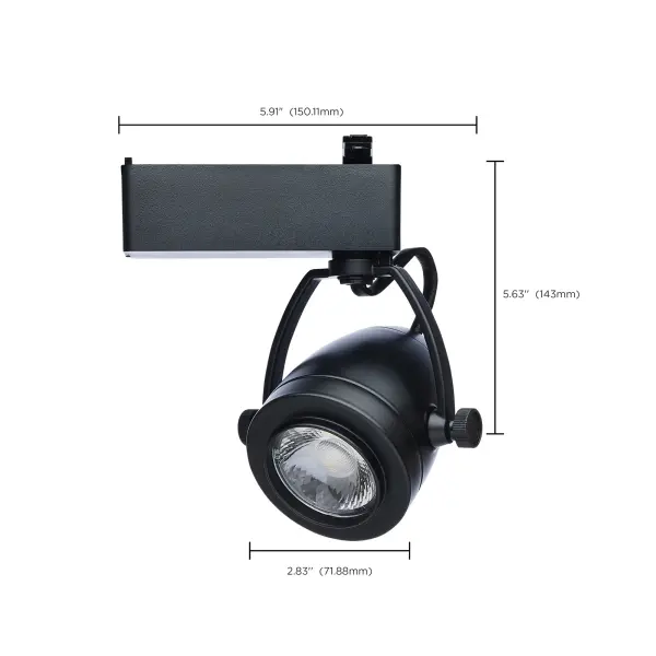 12W LED Smart Track Head with STARFISH - Pinch Back - Black - Image 15